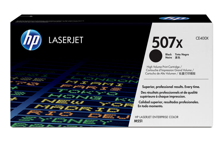 HP CE400X (507X) Black Original Toner Cartridge - Cartouches Certifiees