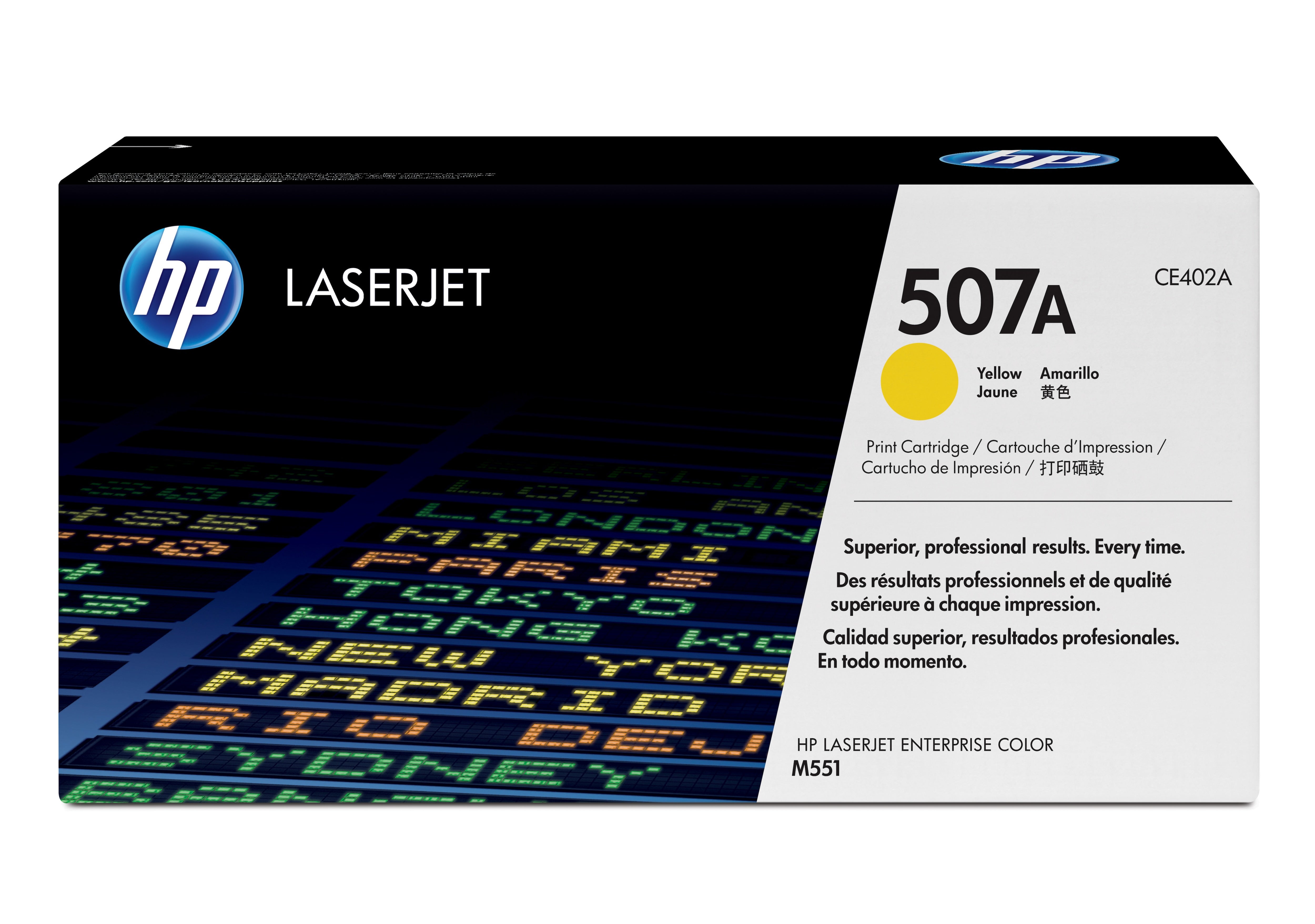 HP CE402A (507A) Yellow Original Toner Cartridge - Cartouches Certifiees