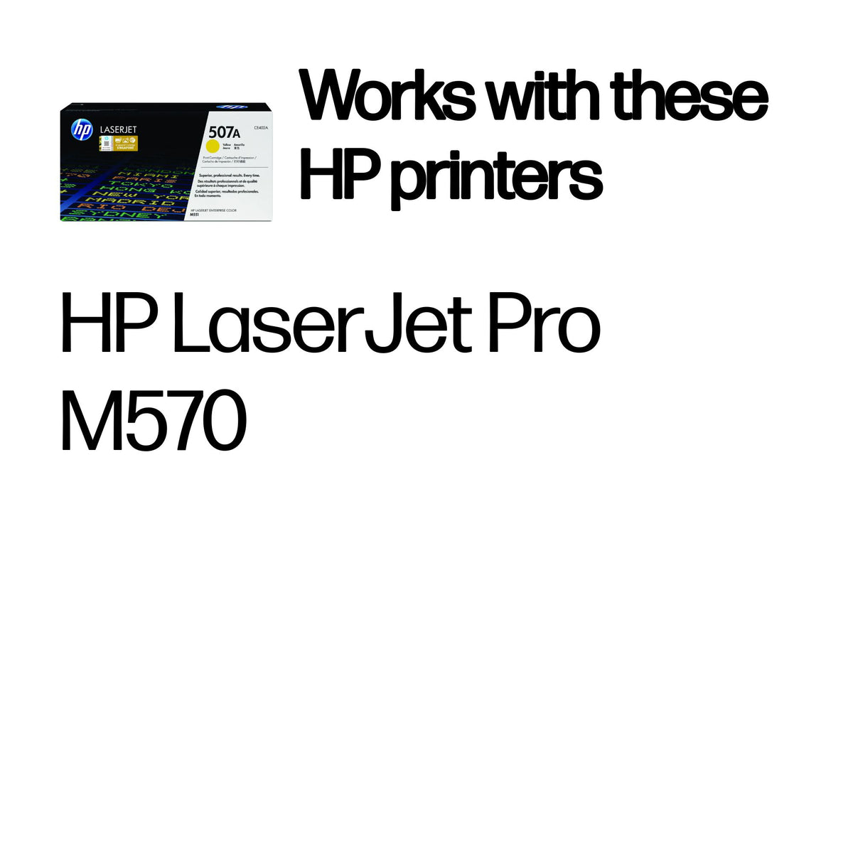 HP CE402A (507A) Yellow Original Toner Cartridge - Cartouches Certifiees