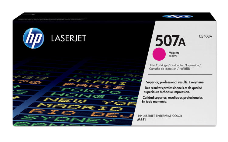 HP CE403A (507A) Magenta Original Toner Cartridge - Cartouches Certifiees