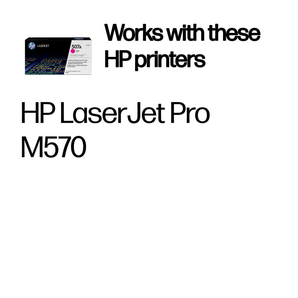 HP CE403A (507A) Magenta Original Toner Cartridge - Cartouches Certifiees