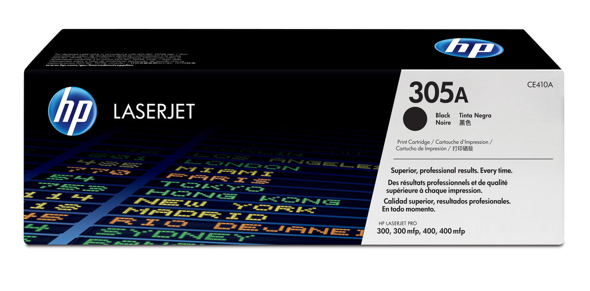 HP CE410A (305A) Black Original Toner Cartridge - Cartouches Certifiees