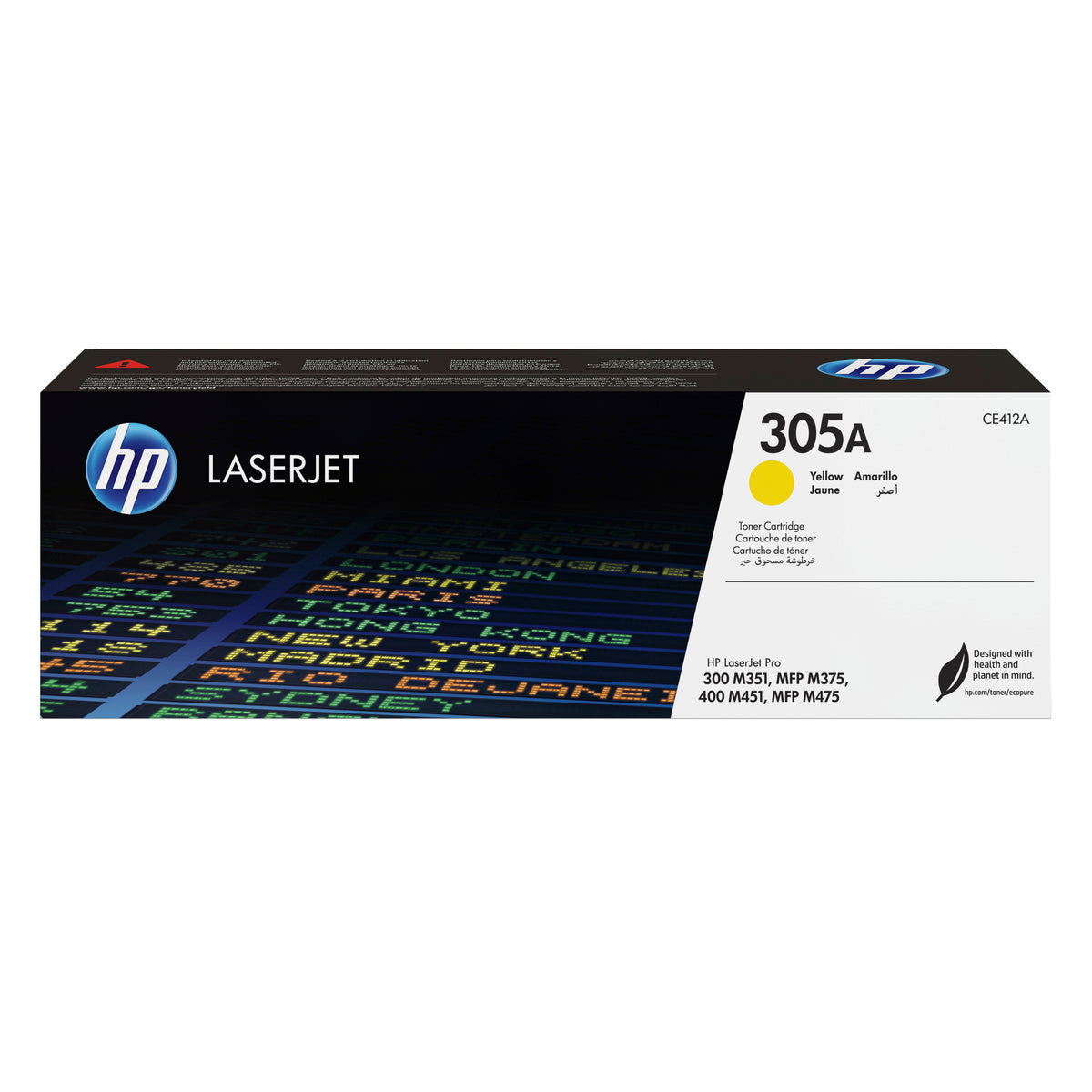 HP CE412A (305A) Yellow Original Toner Cartridge - Cartouches Certifiees