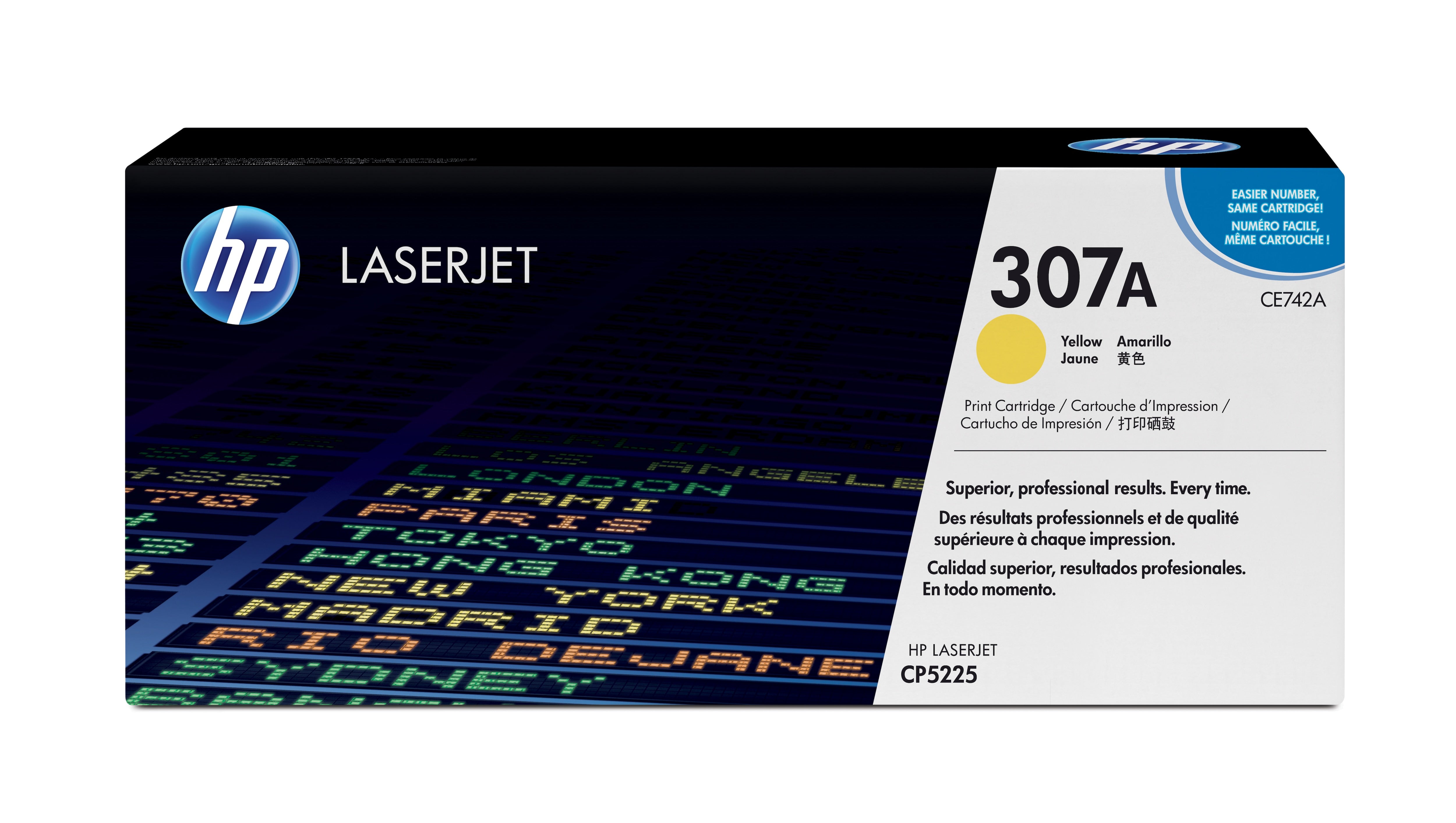 HP CE742A (307A) Yellow Original Toner Cartridge - Cartouches Certifiees