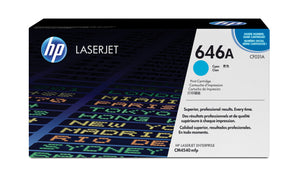 HP CF031A (646A) Cyan Original Toner Cartridge - Cartouches Certifiees
