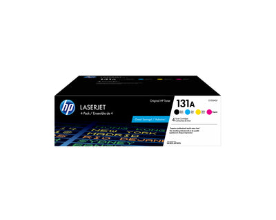 HP CF210AQ1 (131A) 4 Pack Black And Color Original Toner Cartridge - Cartouches Certifiees