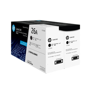 HP CF226AD (26A) 2 Pack Black Original Toner Cartridge - Cartouches Certifiees