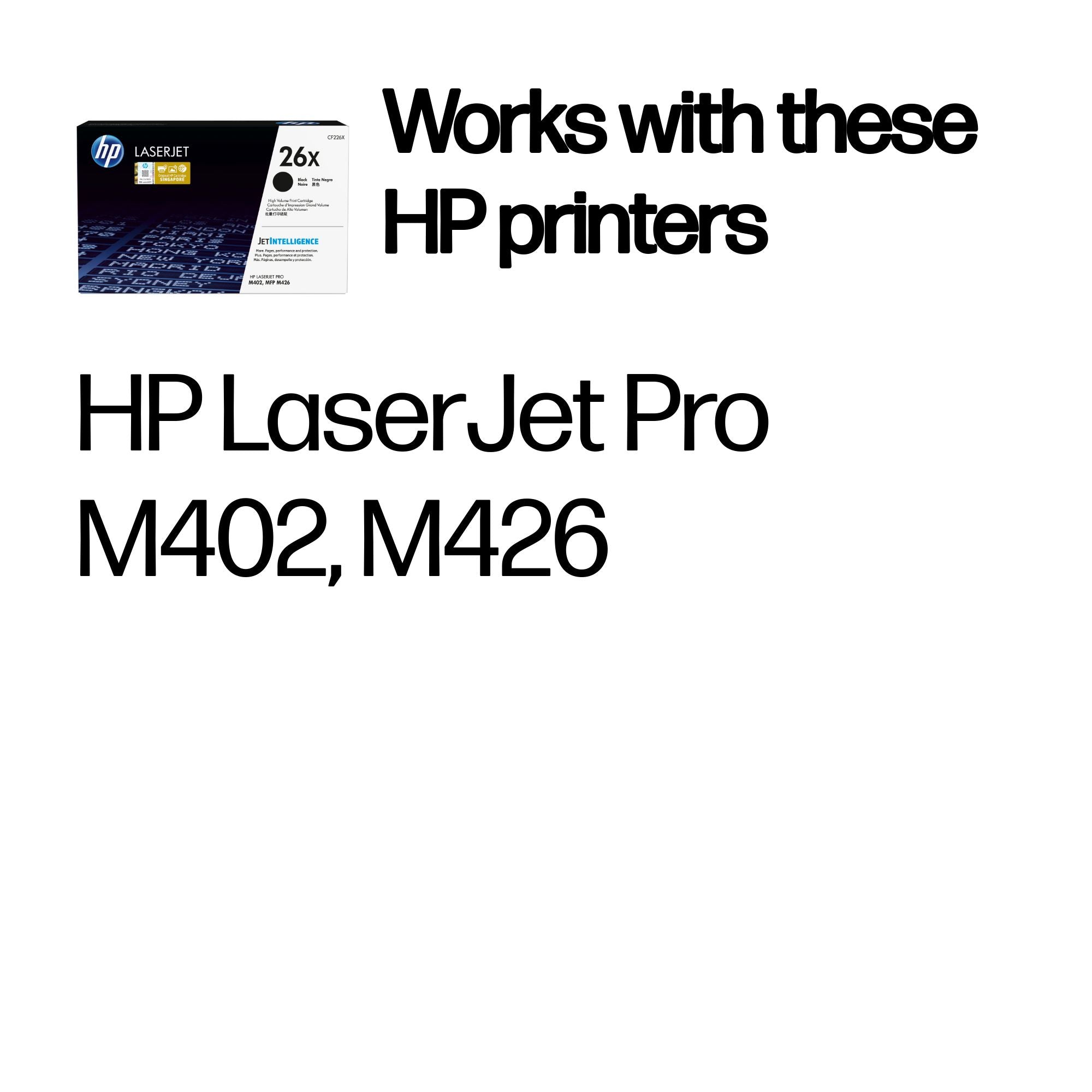 HP CF226X (26X) Black Original Toner Cartridge - Cartouches Certifiees