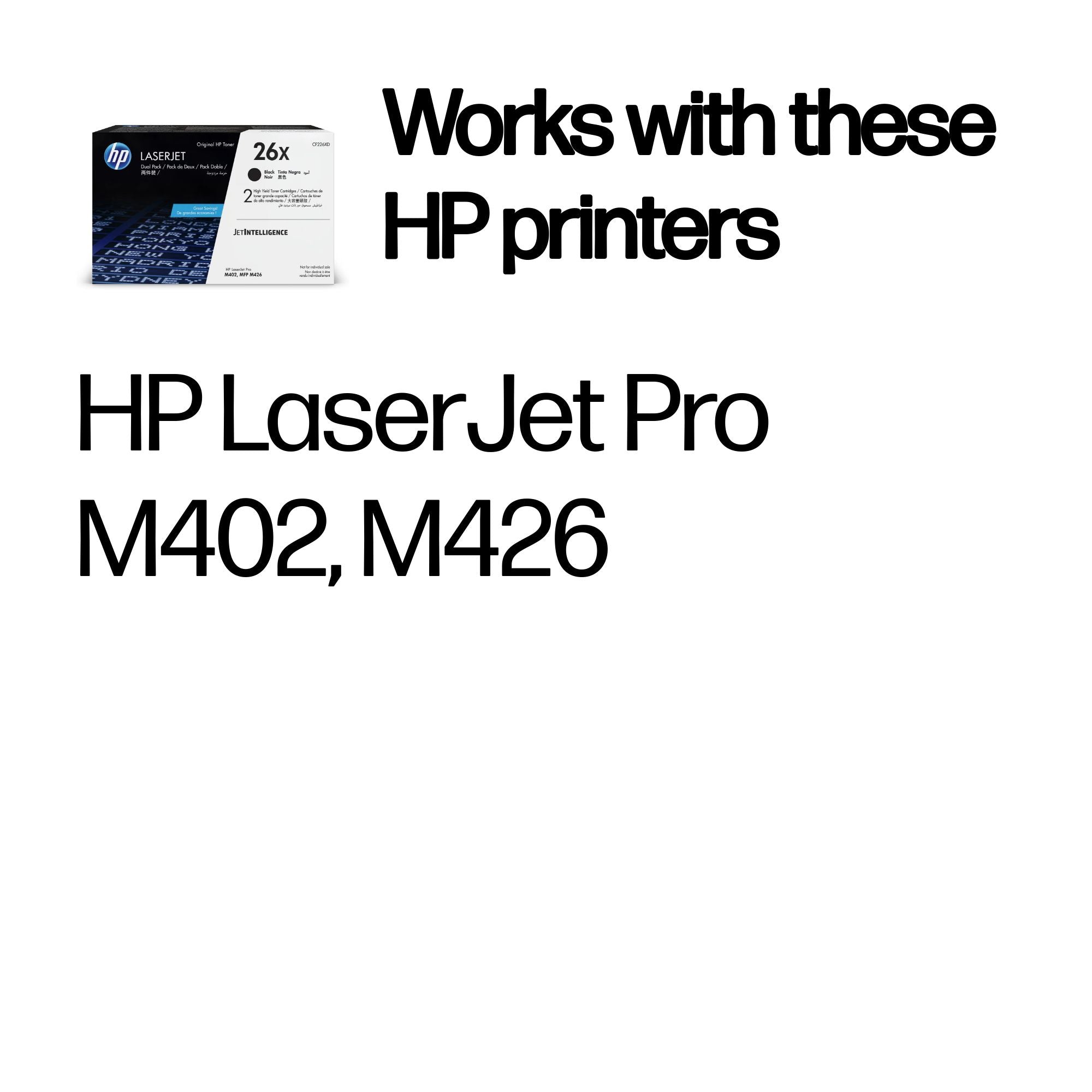 HP CF226XD (26X) 2 Pack Black Original Toner Cartridge - Cartouches Certifiees