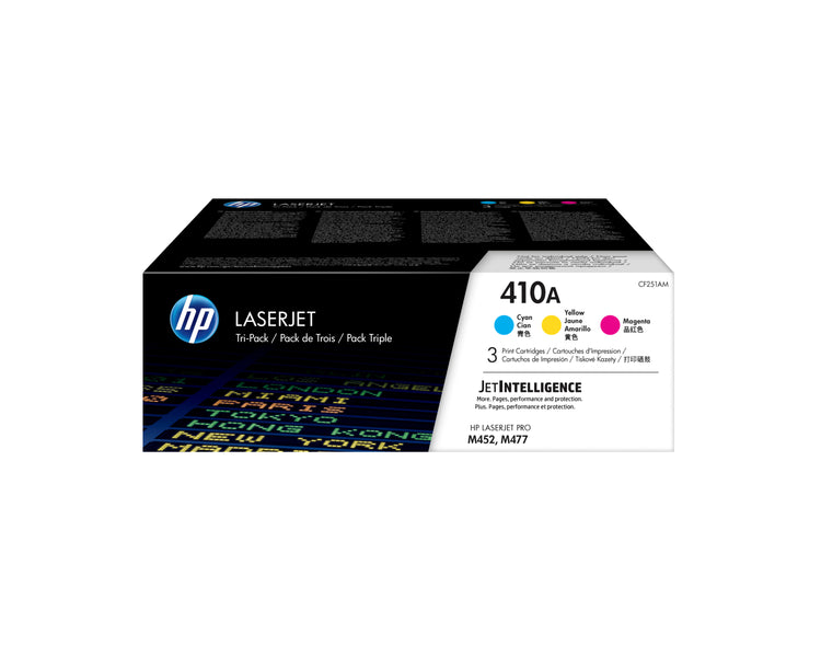 HP CF251AM (410A) 3 Pack Color Original Toner Cartridge - Cartouches Certifiees