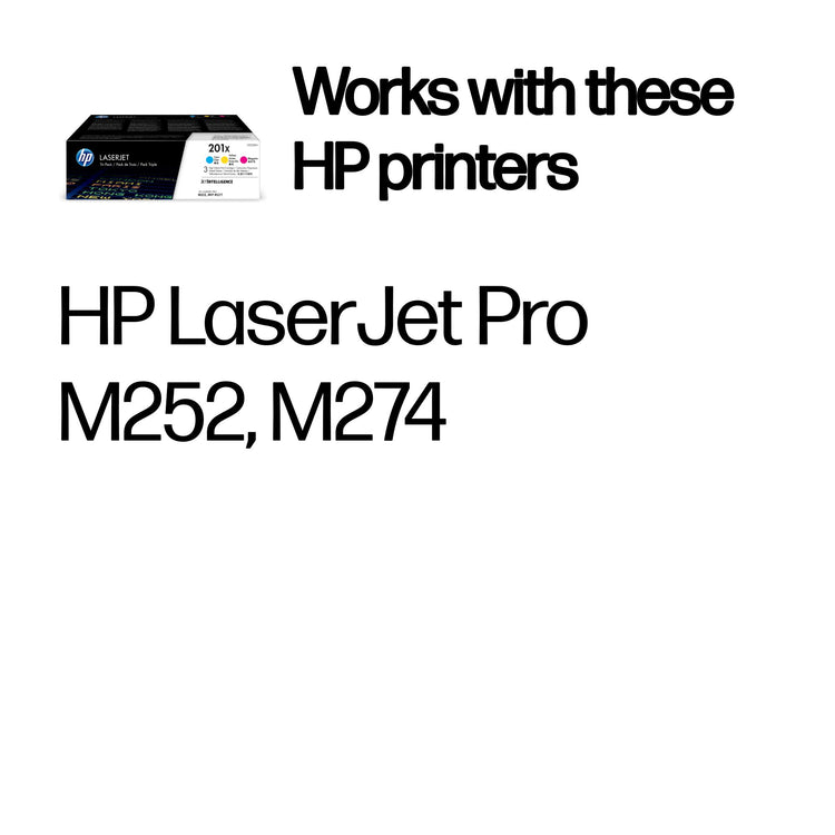 HP CF253XM (201X) 3 Pack Color Original Toner Cartridge - Cartouches Certifiees