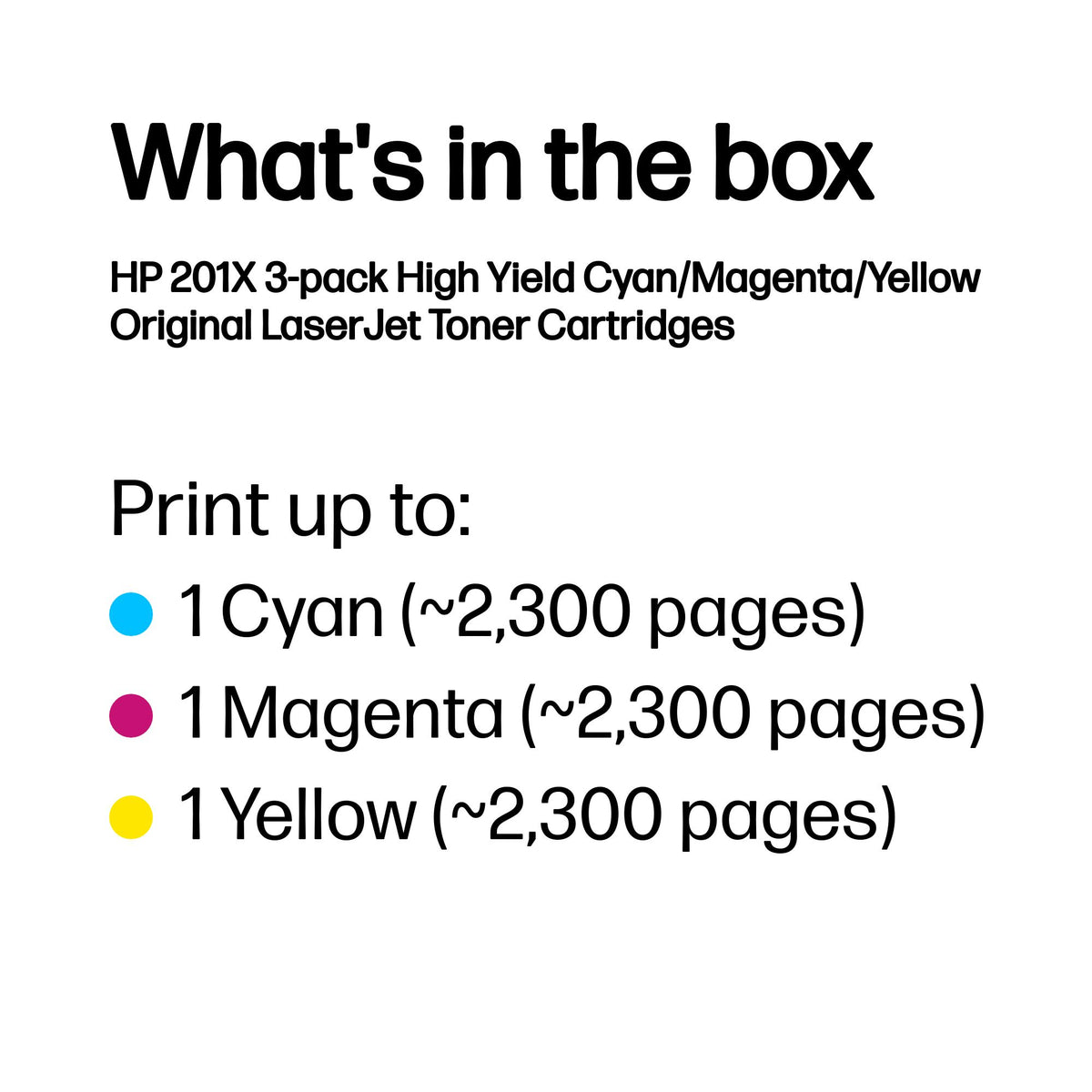 HP CF253XM (201X) 3 Pack Color Original Toner Cartridge - Cartouches Certifiees