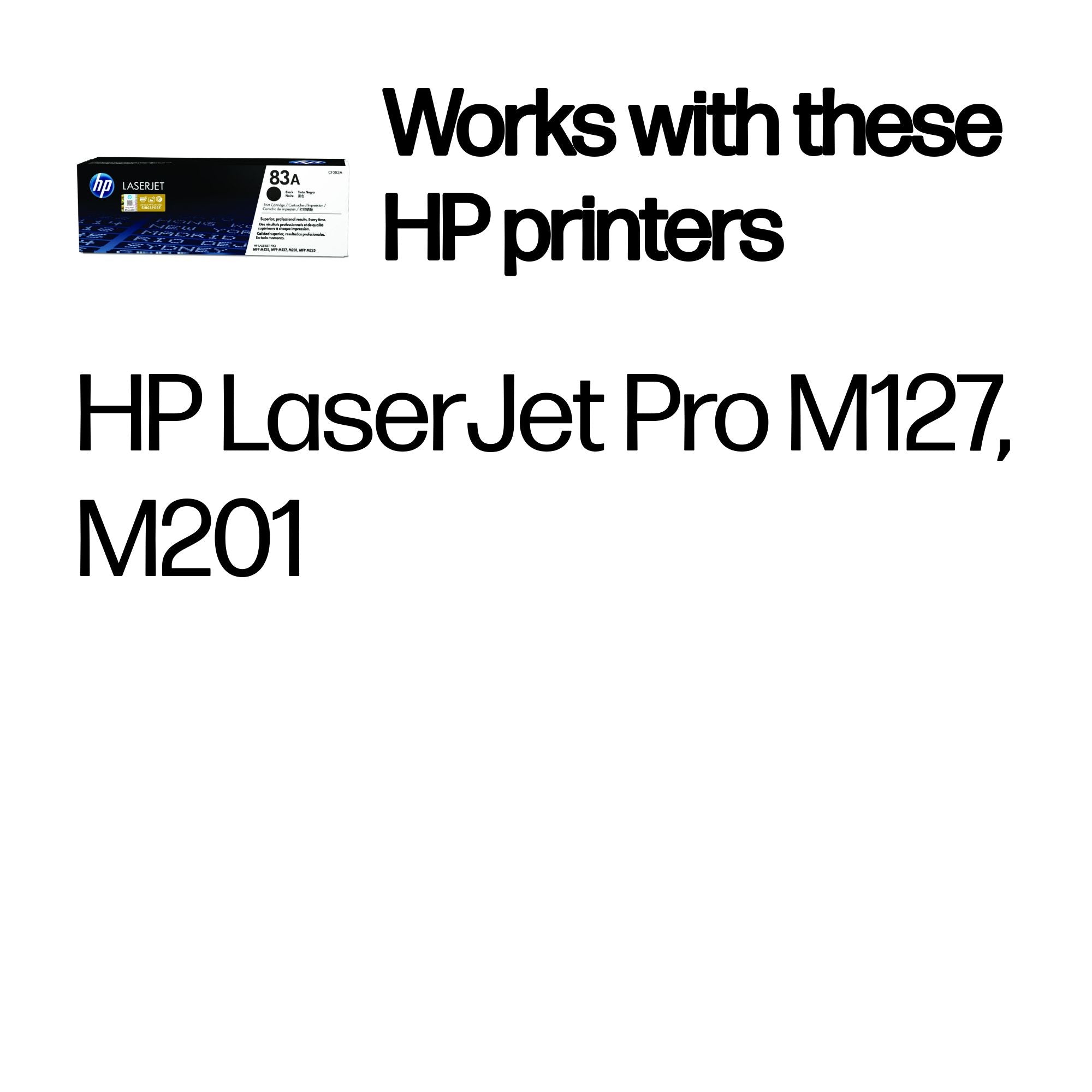 HP CF283A (83A) Black Original Toner Cartridge - Cartouches Certifiees