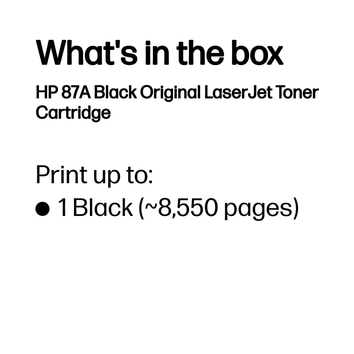 HP CF287A (87A) Black Original Toner Cartridge - Cartouches Certifiees