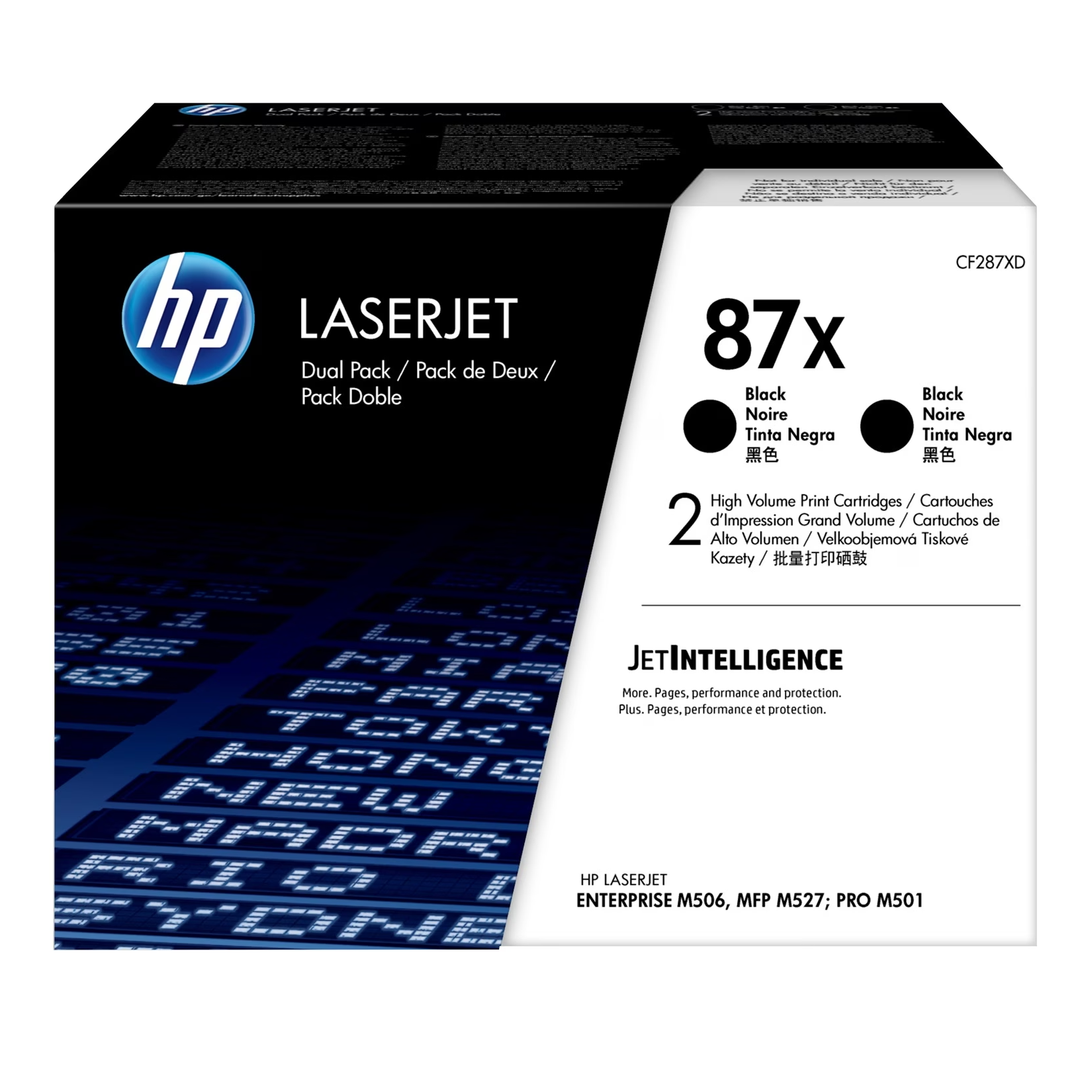 HP CF287XD (87X) 2 Pack Black Original Toner Cartridge - Cartouches Certifiées
