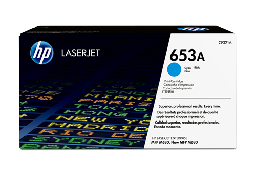 HP CF321A (653A) Cyan Original Toner Cartridge - Cartouches Certifiees