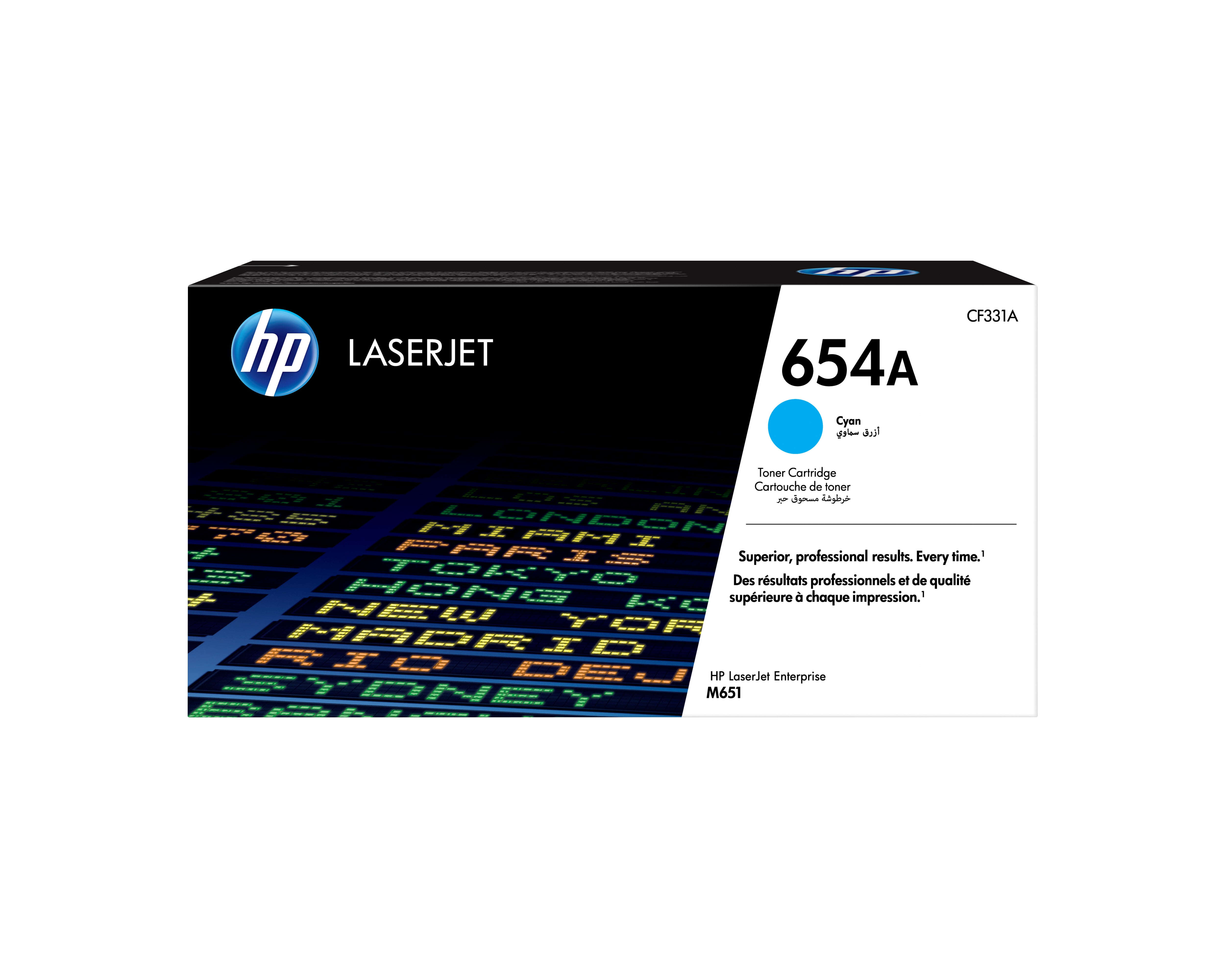 HP CF331A (654A) Cyan Original Toner Cartridge - Cartouches Certifiees