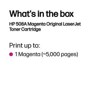 HP CF363A (508A) Magenta Original Toner Cartridge - Cartouches Certifiees
