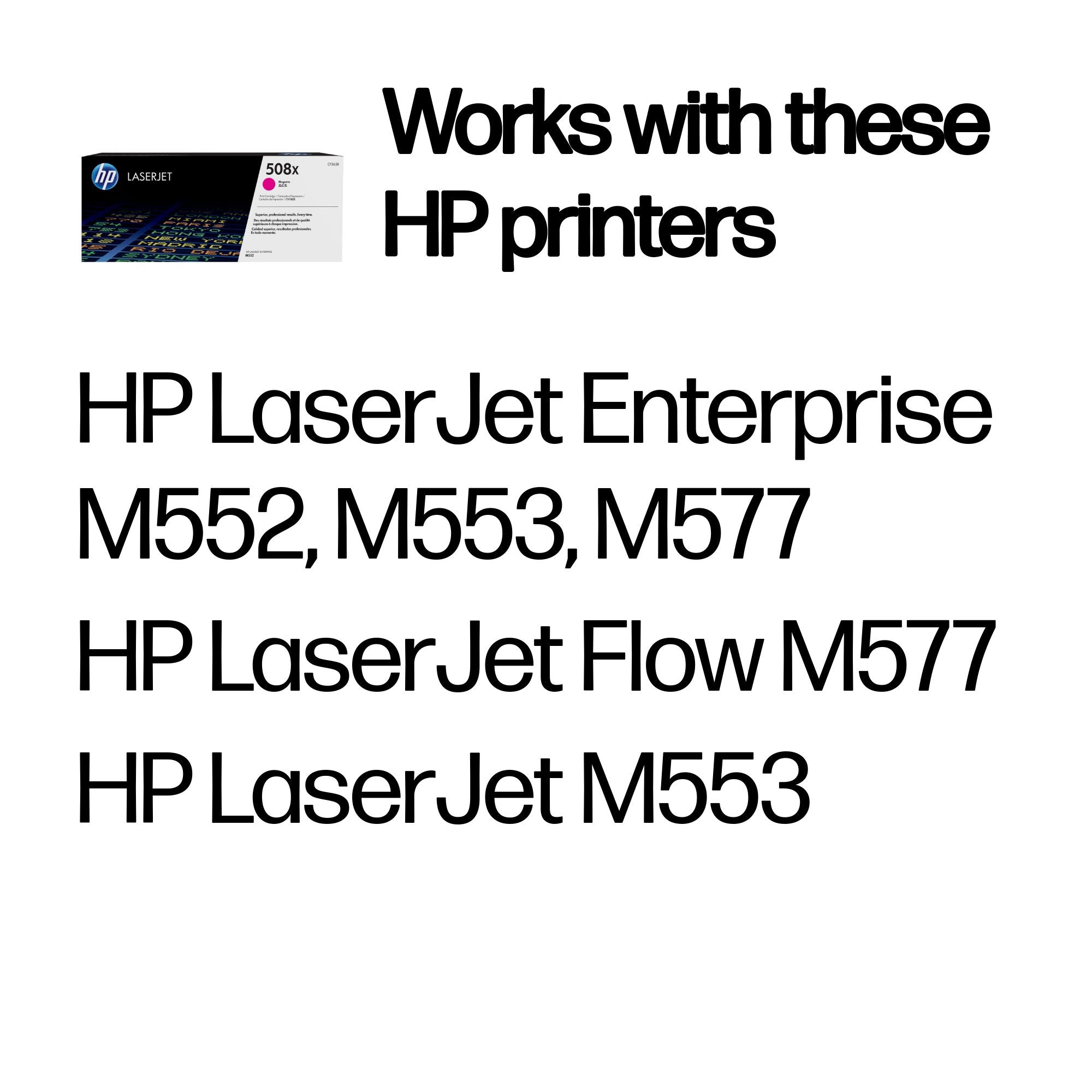 HP CF363X (508X) Magenta Original Toner Cartridge - Cartouches Certifiees