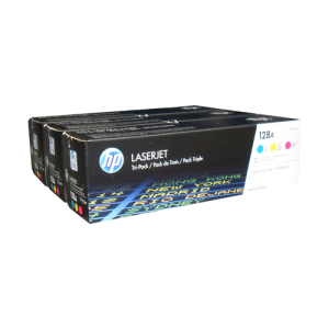 HP CF371AM (128A) 3 Pack Color Original Toner Cartridge - Cartouches Certifiees