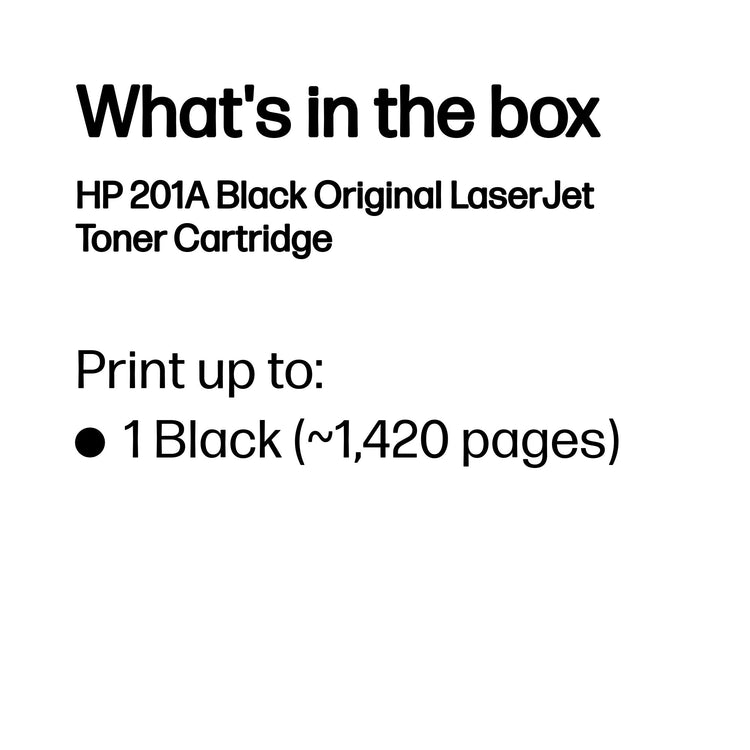 HP CF400A (201A) Black Original Toner Cartridge - Cartouches Certifiees