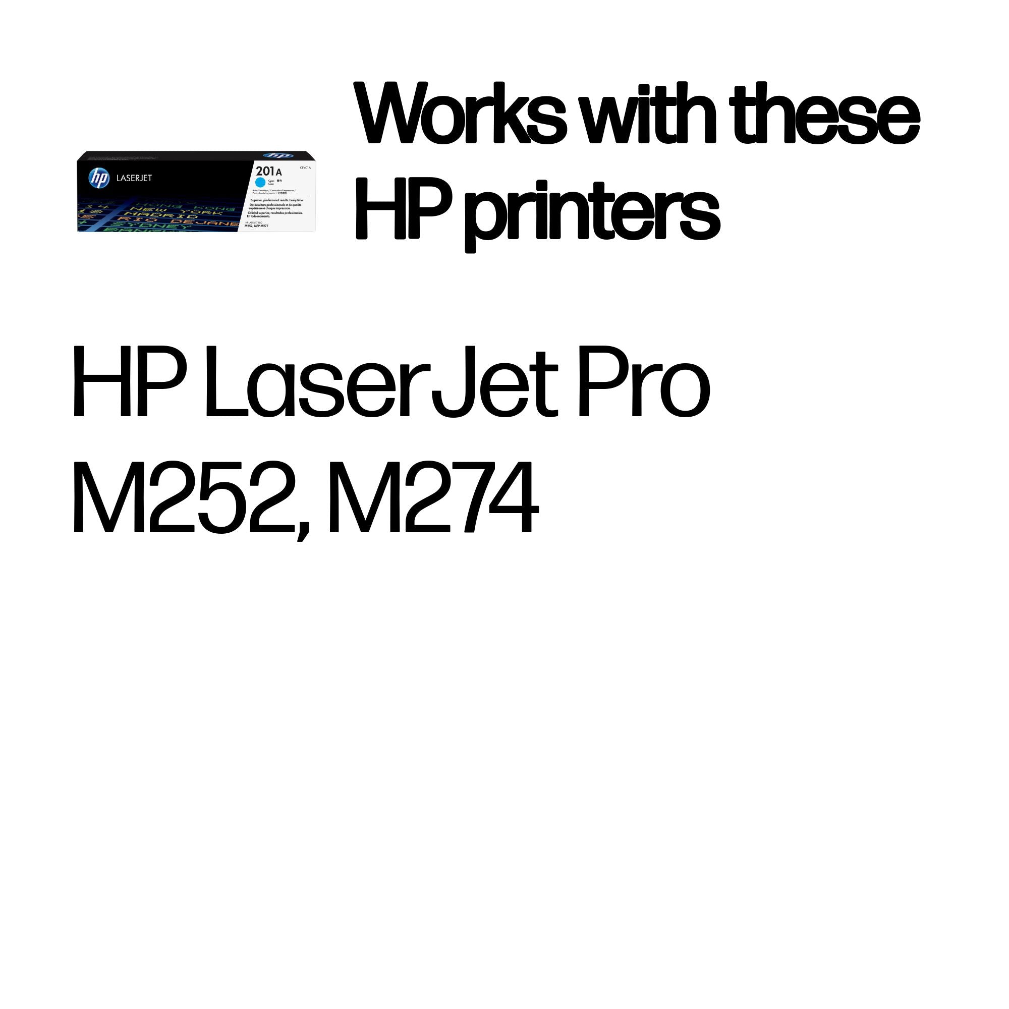 HP CF401A (201A) Cyan Original Toner Cartridge - Cartouches Certifiees