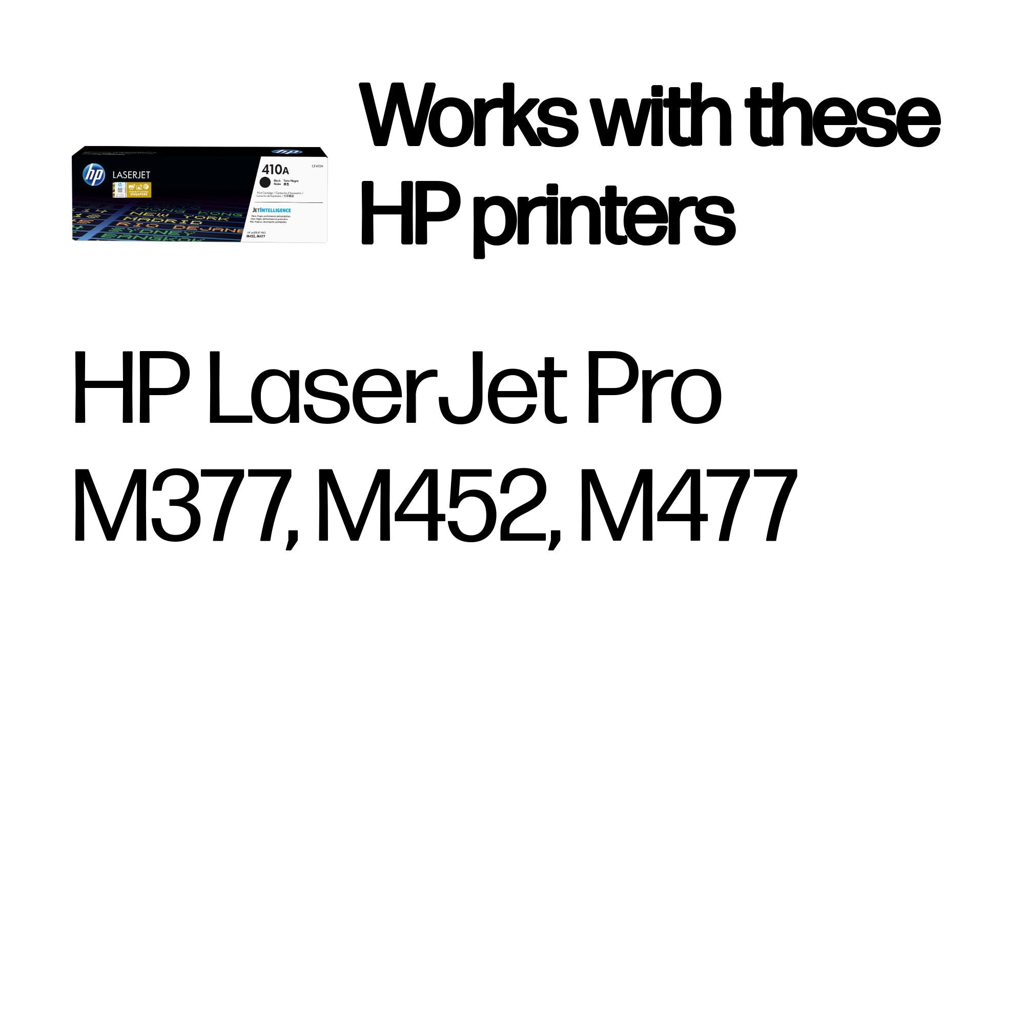 HP CF410A (410A) Black Original Toner Cartridge - Cartouches Certifiees