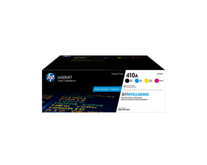 HP CF410AQ (410A) 4 Pack Black And Color Original Toner Cartridge - Cartouches Certifiees