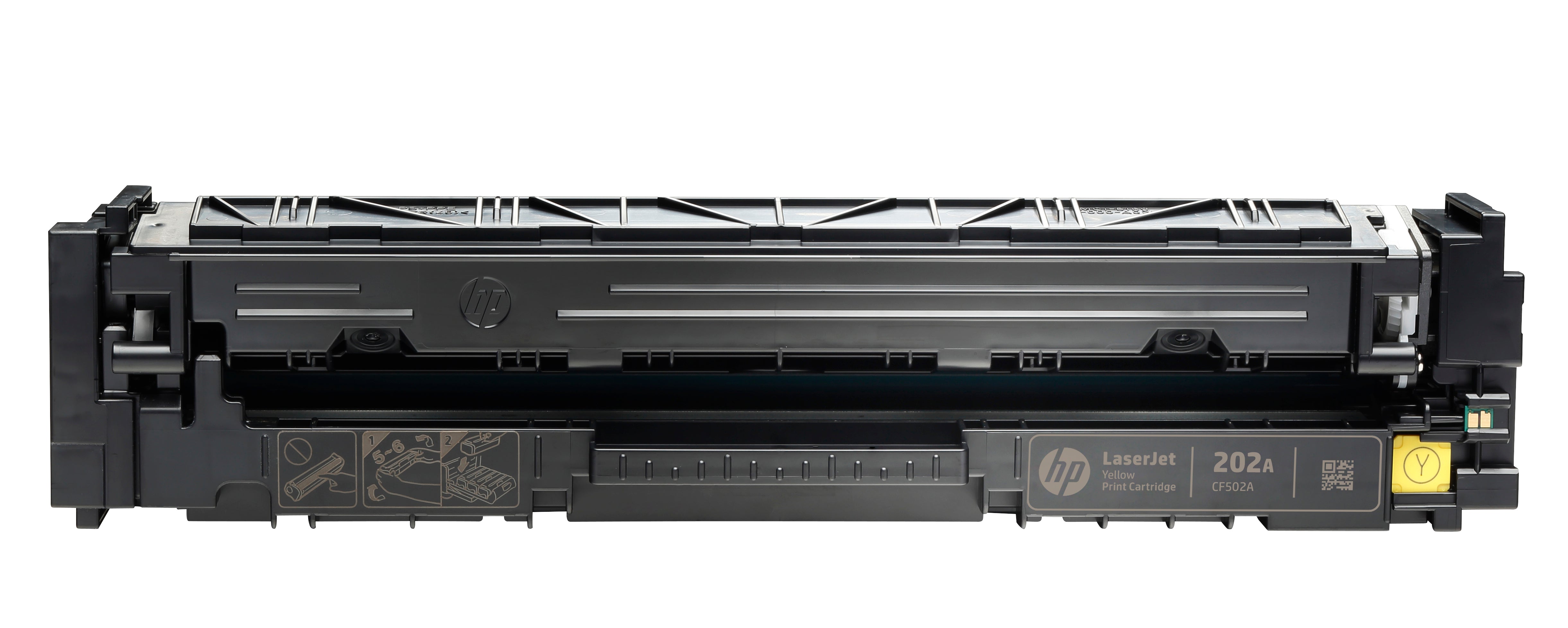 HP CF502A (202A) Yellow Original Toner Cartridge - Cartouches Certifiees