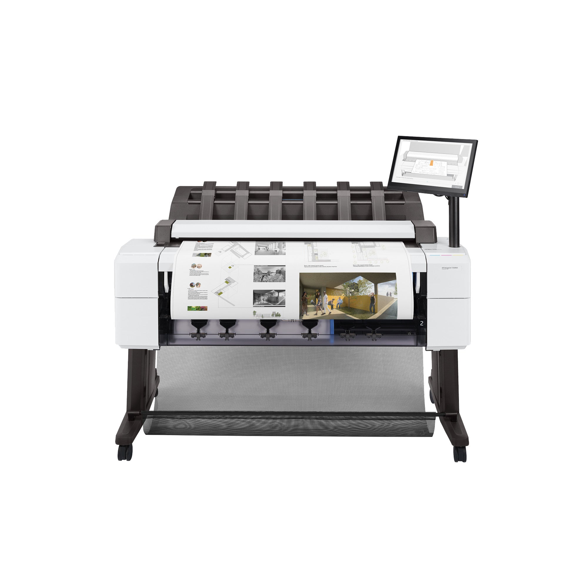 HP DesignJet T2600dr 36-in PostScript Multifunction Printer Plus Edition - Build Connected (3EK15D#B1K) - Cartouches Certifiees