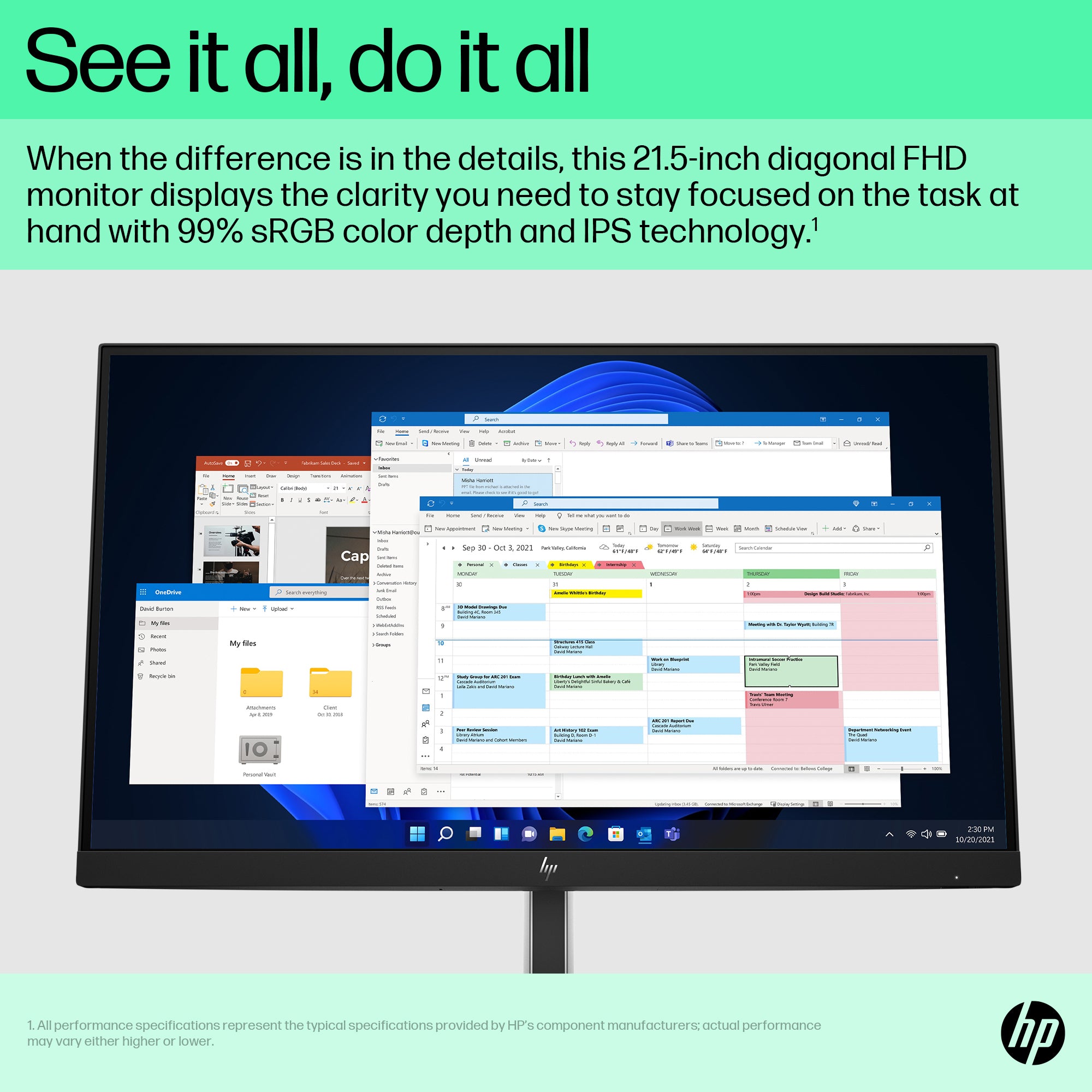 HP E22 G5 FHD MONITOR U.S. - ENGLISH LOCALIZATION (6N4E8AA#ABA) - Cartouches Certifiees