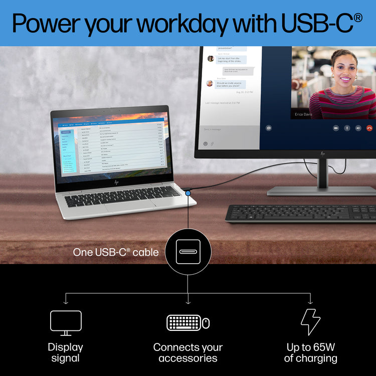 HP E27K G5 USB-C 4K MONITOR U.S. - ENGLISH LOCALIZATION (6N4C4AA#ABA) - Cartouches Certifiees