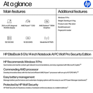 HP EB6G1A14 R7P-250 14 16GB/512 PC ENGLISH (BM1L1UT#ABA) - Cartouches Certifiees