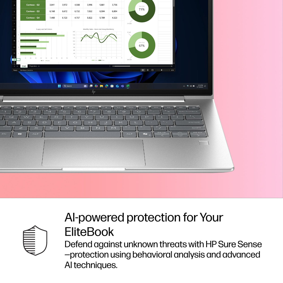 HP EB6G1I14 U7 255U 14 16GB/512 PC ENGLISH (C2EP7UT#ABA) - Cartouches Certifiees