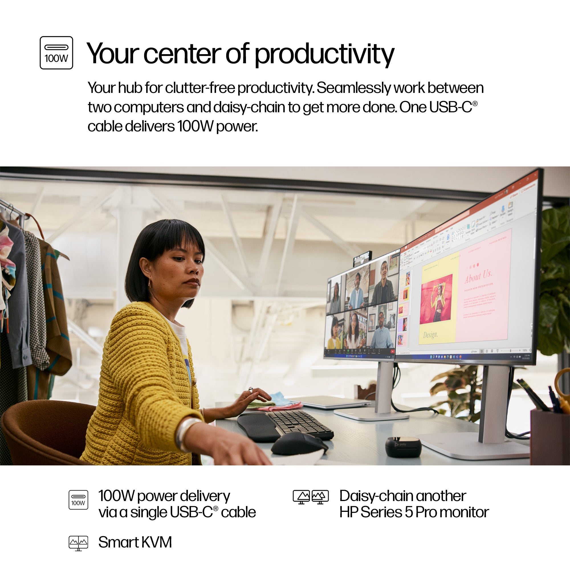 HP HPI S5 PRO 524PM FHD USB-C CONF MNTR UNITED STATES / CANADA ENGLISH (9E0G9UT#ABA) - Cartouches Certifiees
