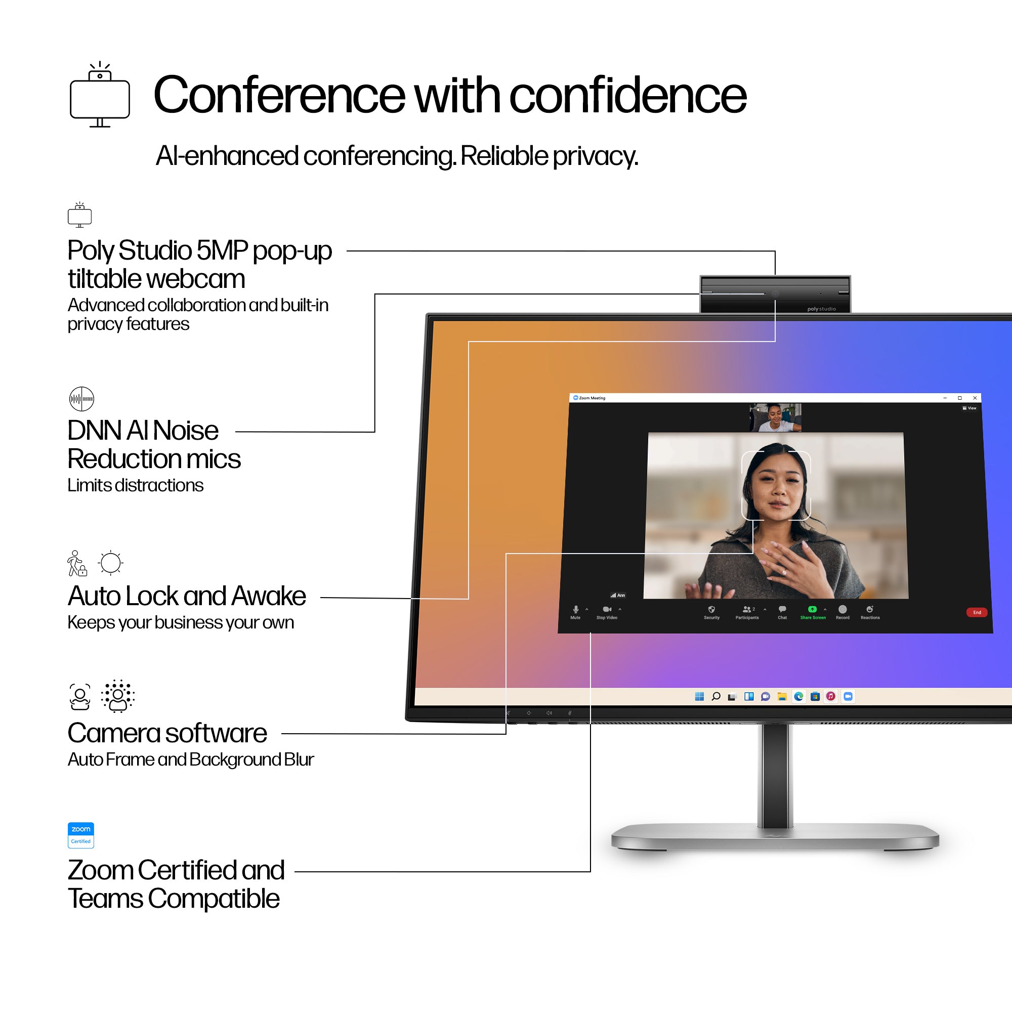 HP HPI S5 PRO 524PM FHD USB-C CONF MNTR UNITED STATES / CANADA ENGLISH (9E0G9UT#ABA) - Cartouches Certifiees