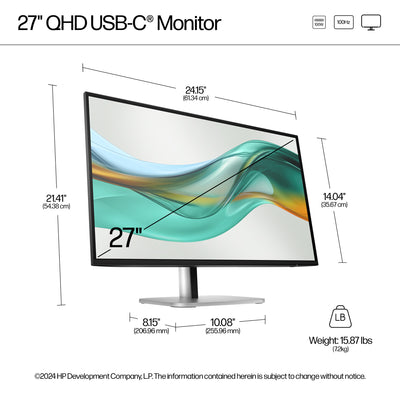 HP HPI S5 PRO 527PU QHD USB-C MNTR UNITED STATES / CANADA ENGLISH (9E0G5AA#ABA) - Cartouches Certifiees