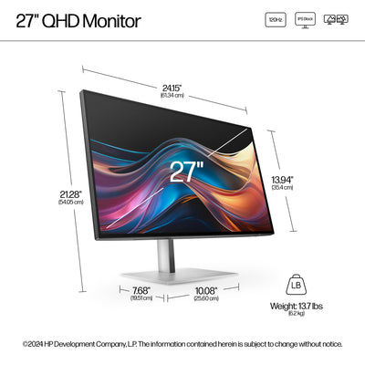HP HPI S7 PRO 727PQ QHD MNTR UNITED STATES / CANADA ENGLISH (8J4D8UT#ABA) - Cartouches Certifiees