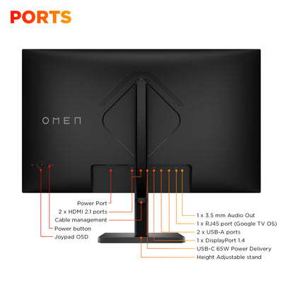 HP OMEN 32x UHD 144Hz Smart Gaming MNTR United States / Canada English (99Z68AA#ABA) - Cartouches Certifiees