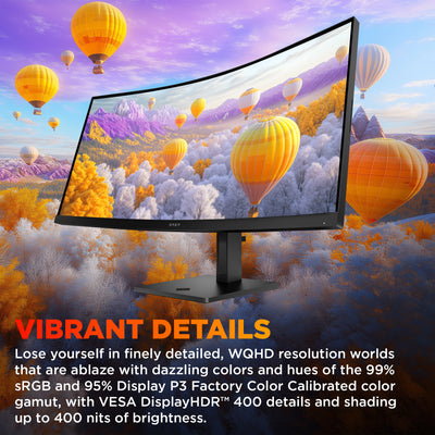 HP OMEN 34c G2 WQHD 180Hz Curved GamingMNTR United States / Canada English (AV4C1AA#ABA) - Cartouches Certifiees