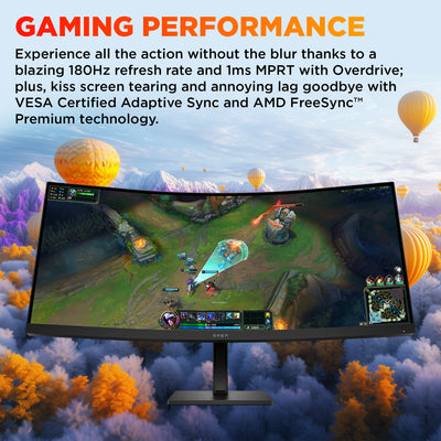HP OMEN 34c G2 WQHD 180Hz Curved GamingMNTR United States / Canada English (AV4C1AA#ABA) - Cartouches Certifiees