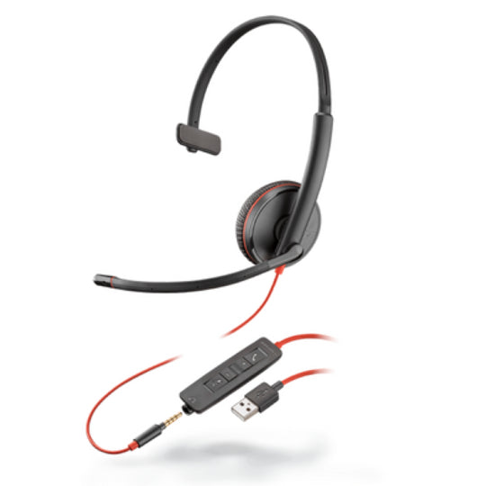 HP POLY BLACKWIRE 3215 MONAURAL USB-A HEADSET