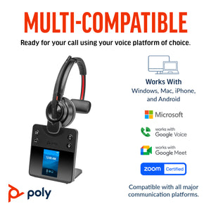 HP POLY SAVI 8410 MONO-M D1 HEADSET U.S. - ENGLISH LOCALIZATION - Cartouches Certifiees