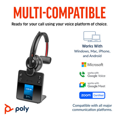 HP POLY SAVI 8410 MONO-M D1 HEADSET U.S. - ENGLISH LOCALIZATION - Cartouches Certifiees