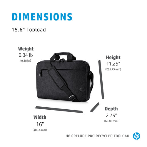 HP Prelude Pro Recycle Top Load 39.6 cm (15.6") Briefcase (1X645AA) - Cartouches Certifiees