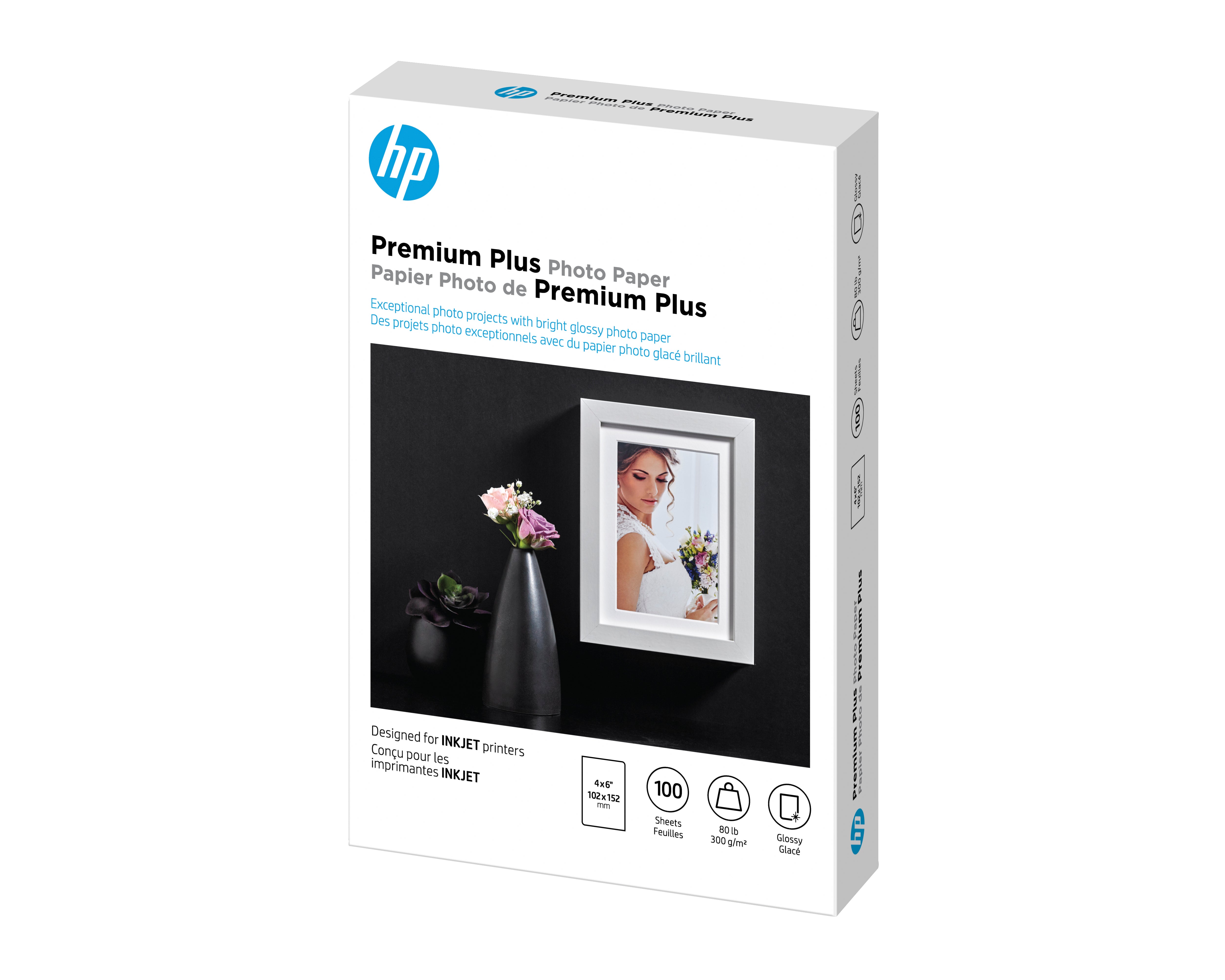 HP Prem Pls4x6 100sht Glsy FSC Pht Paper (CR668A) - Cartouches Certifiees