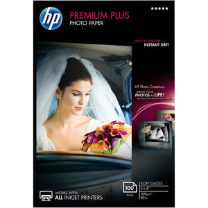 HP Prem Plus 4x6 SG 100 sht Photo Paper (CR666A) - Cartouches Certifiees