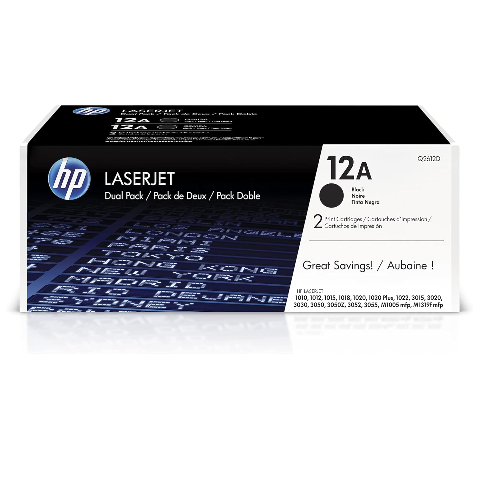 HP Q2612D (12A) 2 Pack Black Original Toner Cartridge - Cartouches Certifiées