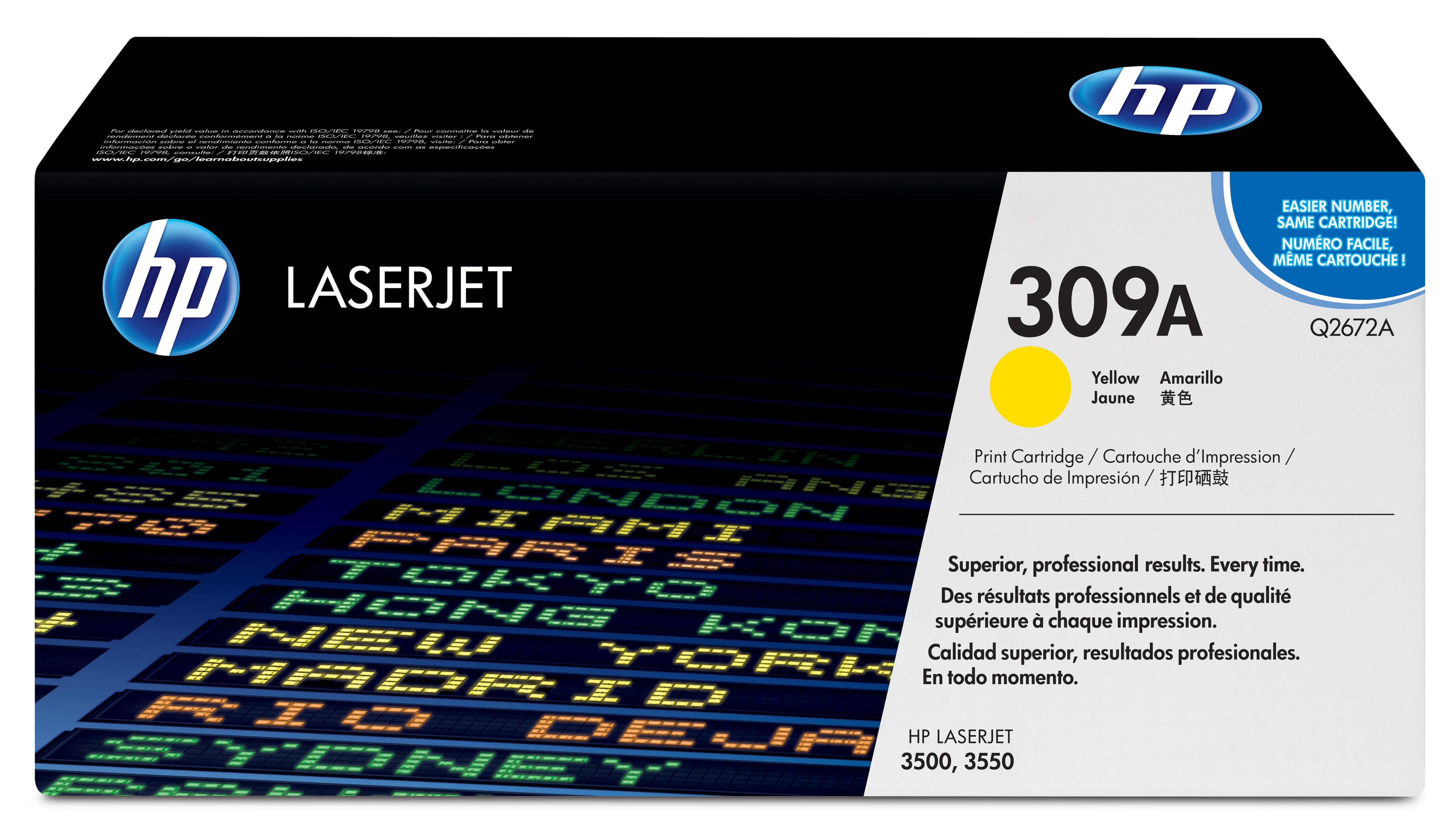 HP Q2672A (309A) Yellow Original Toner Cartridge - Cartouches Certifiees