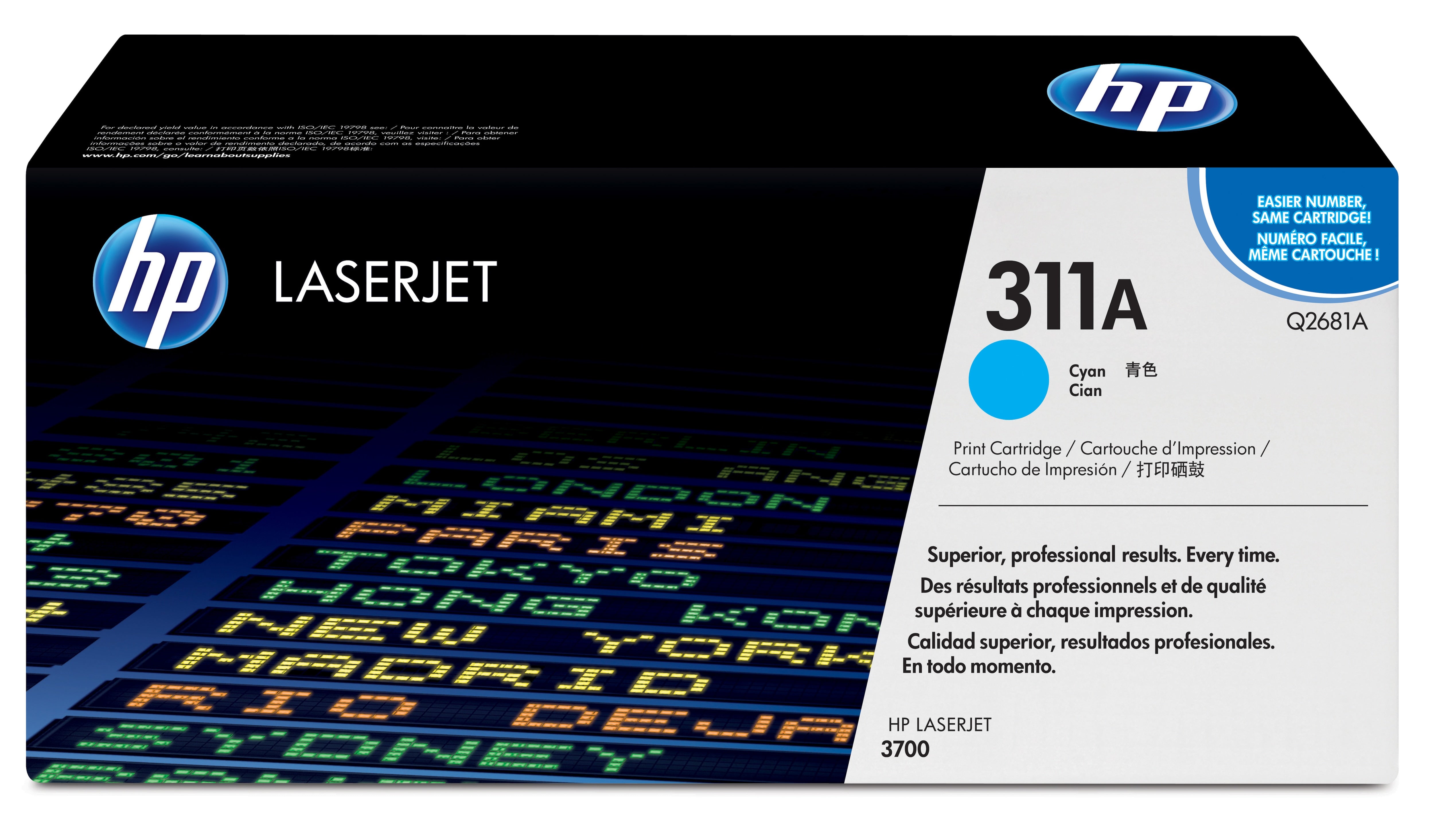 HP Q2681A (311A) Cyan Original Toner Cartridge - Cartouches Certifiees